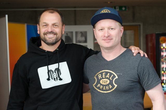 Fotbalista Marek Matějovský a moderátor Ladislav Hampl | foto: Anna Rychnovská,  Český rozhlas