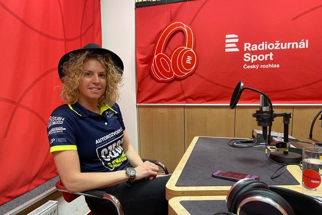 Olga Roučková ve studiu Radiožurnálu Sport | foto: Lada Svítková,  Český rozhlas