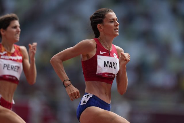 Kristiina Mäki postoupila do finále běhu na 1500 metrů | foto: Martin Sidorják,  ČTK