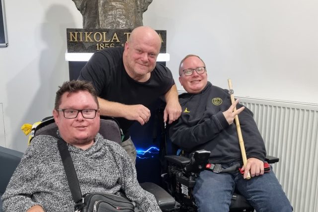 Petr Burda a Jiří Holzmann v pořadu Na place | foto: Adéla Krapková,  Český rozhlas