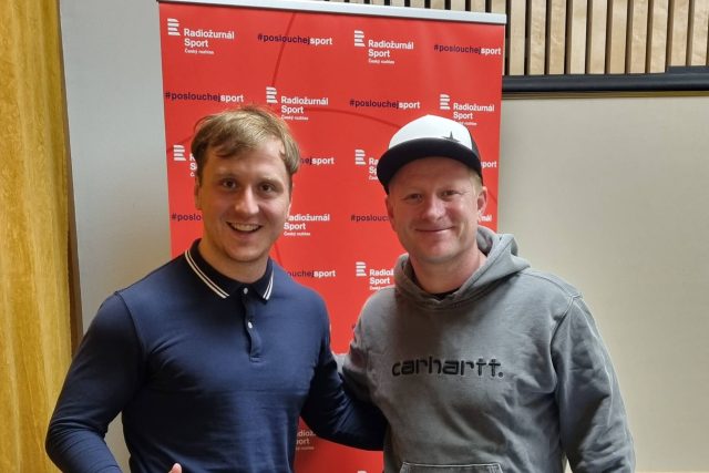 Bobista Ondřej Rapp a moderátor Ladislav Hampl | foto: Adéla Krapková,  Český rozhlas
