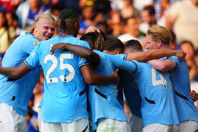 Fotbalisté Manchesteru City v úvodním kole Premier League v sezoně 2024/2025 | foto: Profimedia