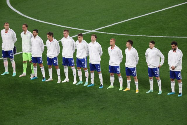 Ruský fotbalový národní tým na zápase Eura | foto: SOPA Images,  Reuters