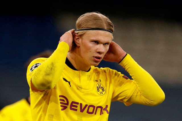 Norský útočník Erling Haaland bude v létě měnit dres a přesune se z Dortmundu do Manchesteru City | foto: Phil Noble,  Reuters