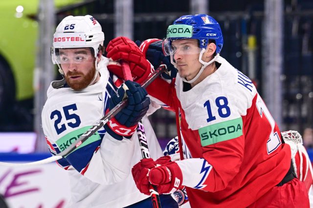 Dominik Kubalík během utkání se Spojenými státy | foto: David Taneček,   ČTK,  ČTK