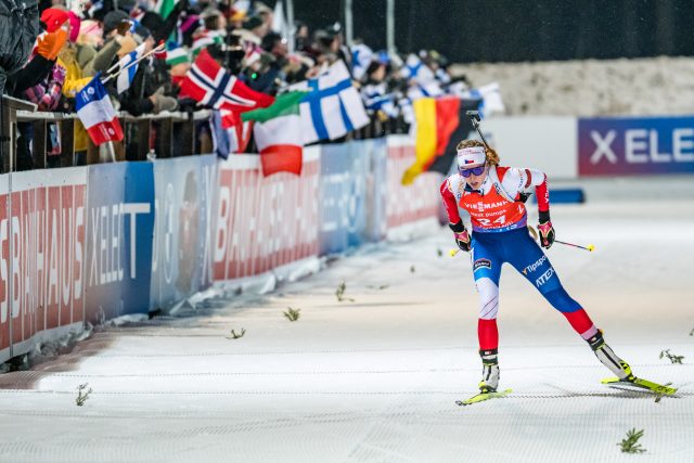 Markéta Davidová ovládla závod ve sprintu | foto:  (C) Český biatlon Petr Slavík