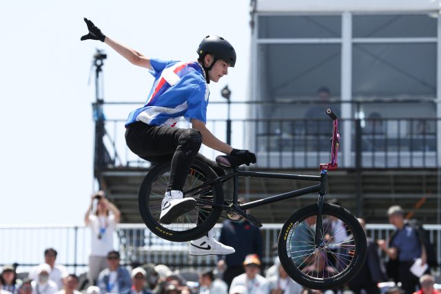 Česká závodnice ve freestyle BMX Iveta Miculyčová | foto: Xu Yanan,  Xinhua News / Profimedia