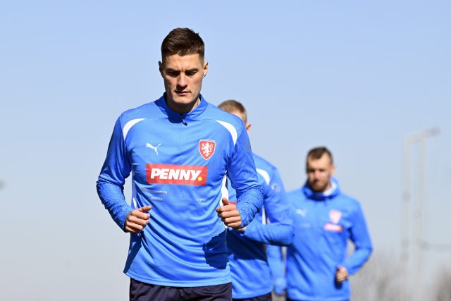 Patrik Schick na tréninku české fotbalové reprezentace | foto: Kateřina Šulová,  Profimedia