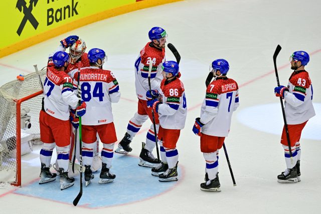 Čeští hokejisté na mistrovství světa 2025 v dánském Herningu | foto: Vít Šimánek,  ČTK
