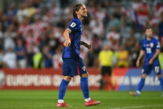 Opora chorvatské fotbalové reprezentace Luka Modrić | foto: Patricia DE MELO MOREIRA,  AFP / AFP / Profimedia
