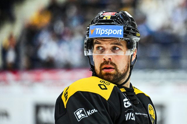 Zklamaný litvínovský útočník Axel Holmström | foto: Radek Petrášek,  ČTK